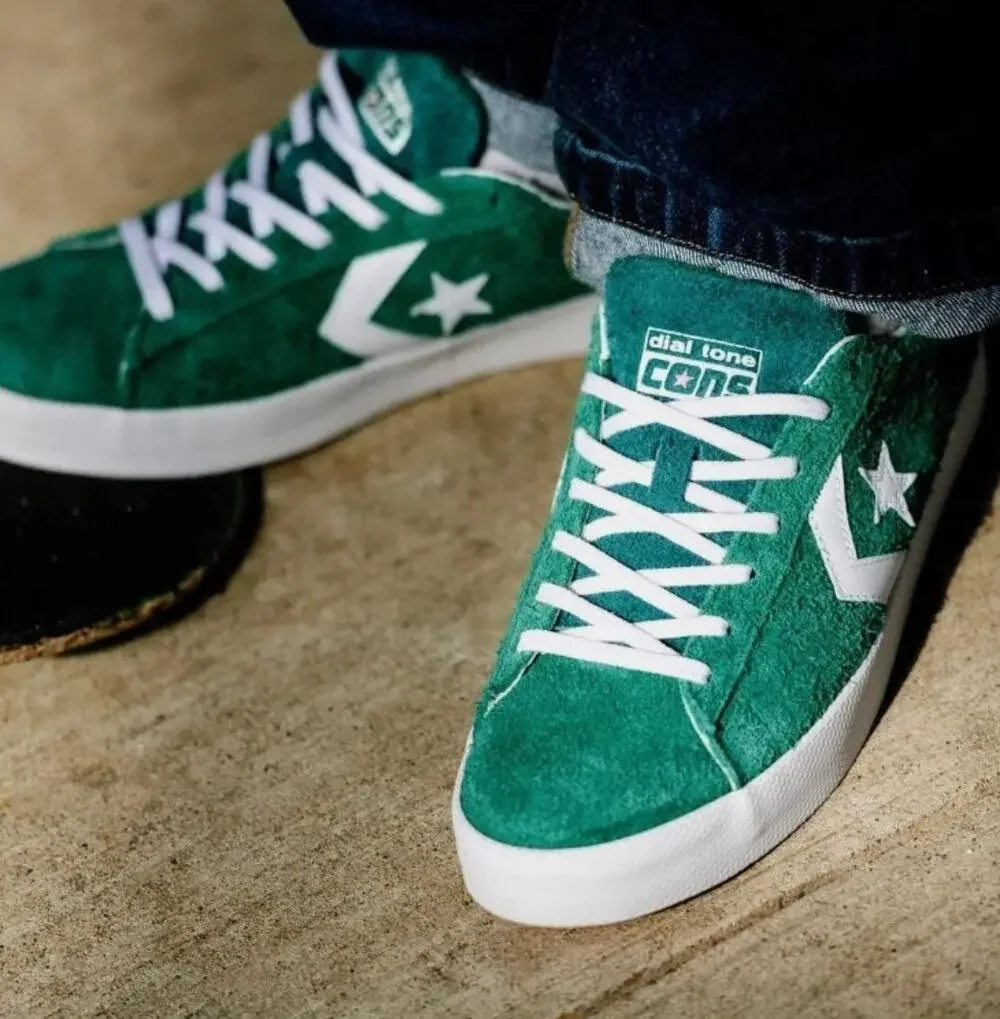 Converse CONS Dial Tone Vulc Pro Jade Suede Skate Sneakers Youth 3 Womens 4